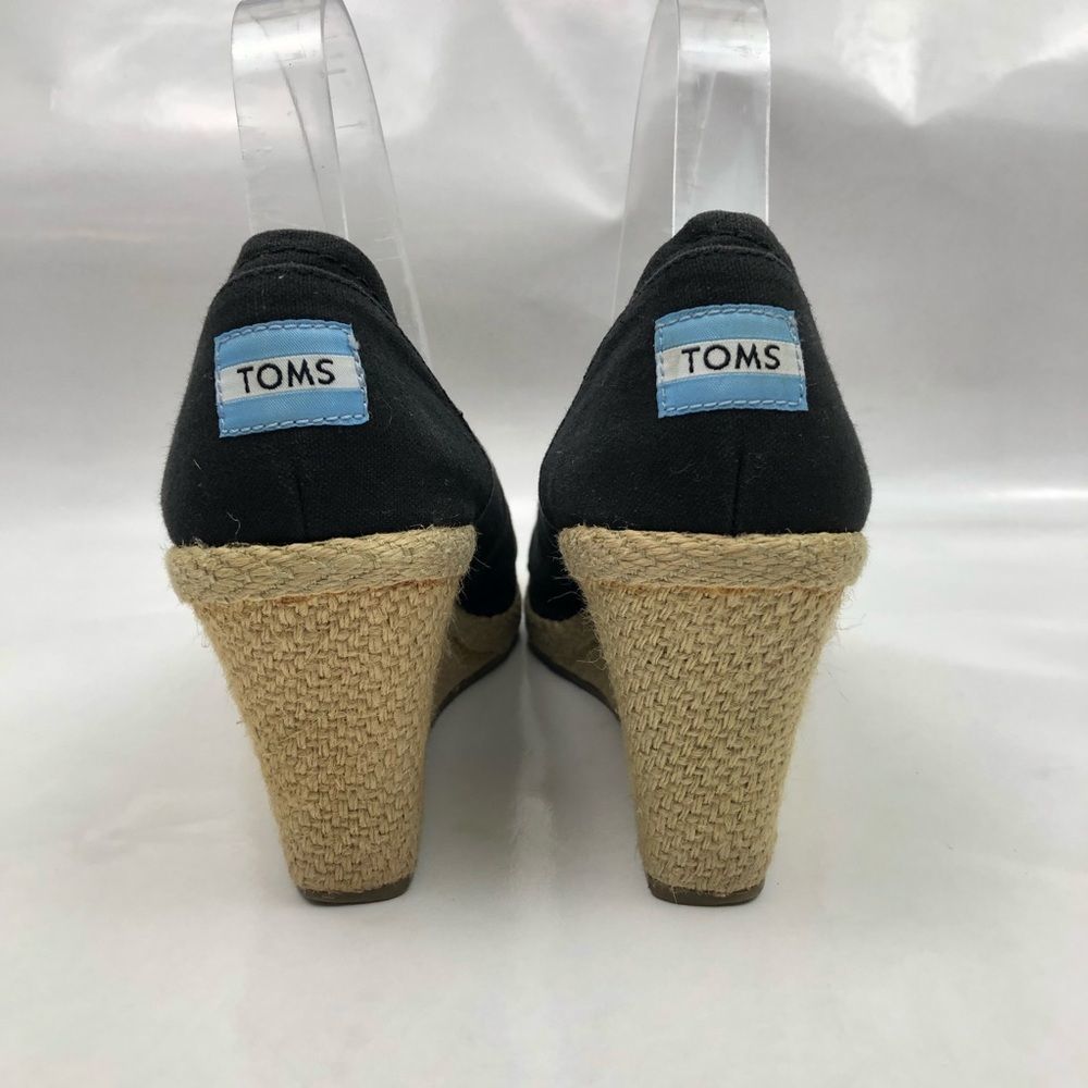TOMS Canvas Espadrille wedge shoes - Picture 7 of 8